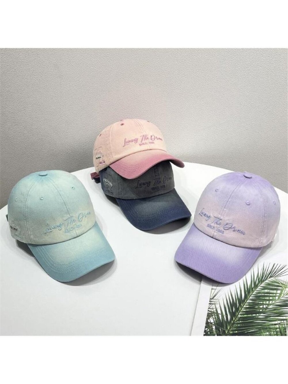 Gradient Color Embroidered Baseball Cap